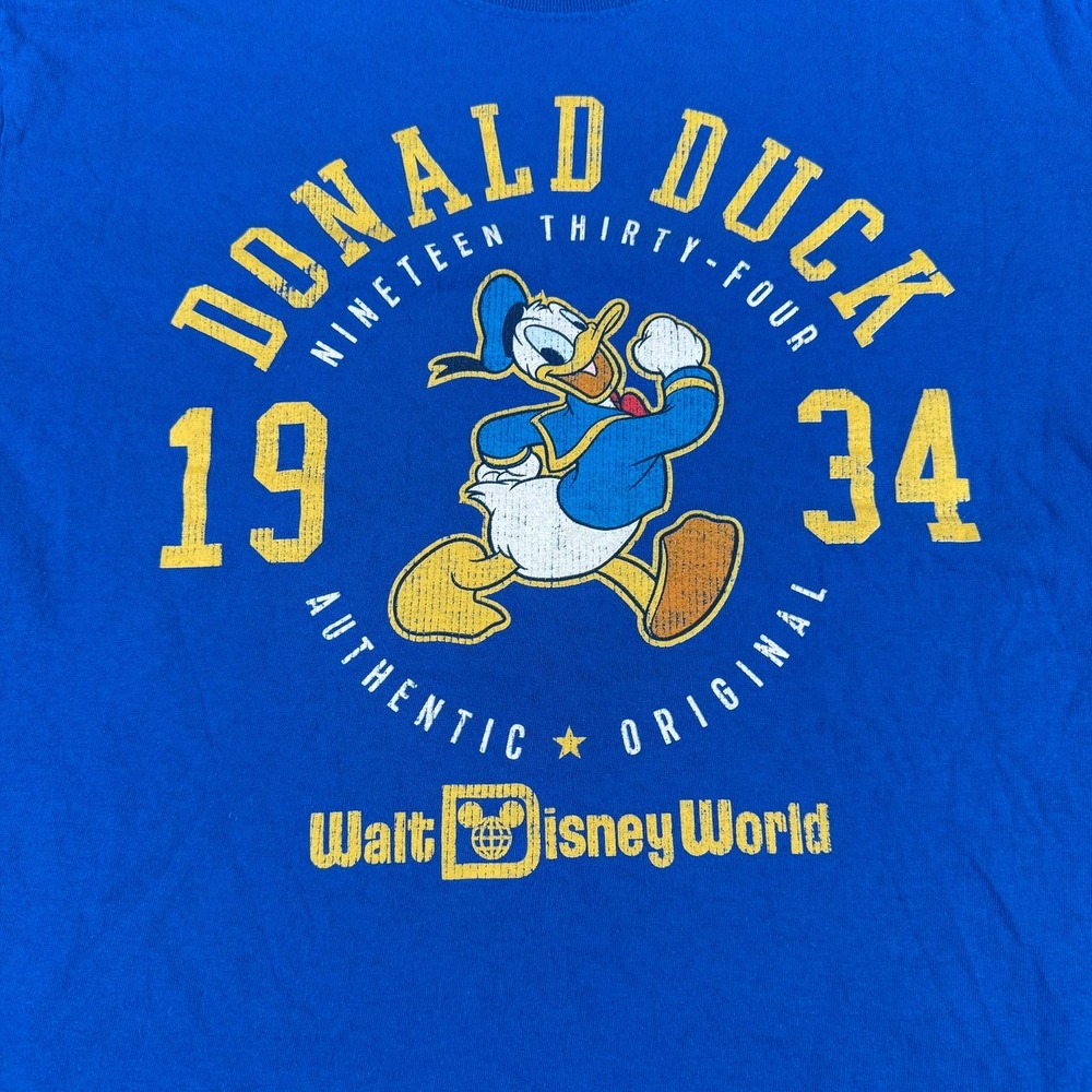 Disney Parks Donald Duck 1934 Walt Disney World Blue Graphic T-Shirt Medium